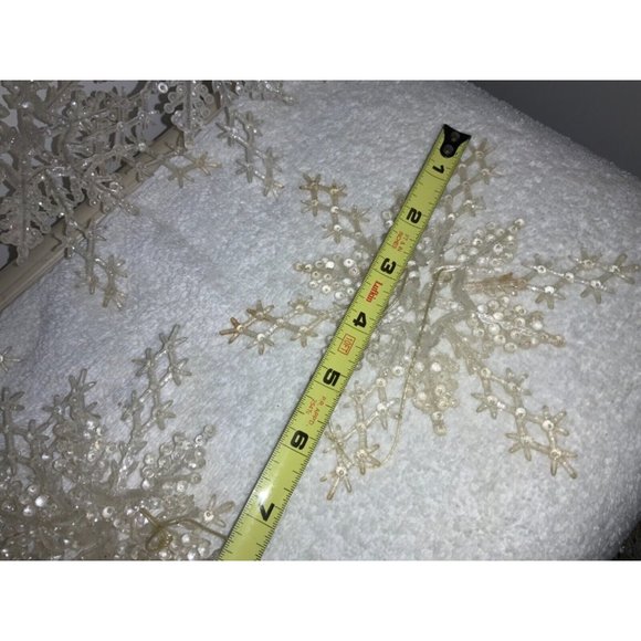 Plastic Snowflake Hanging Ornaments Lot of 15 Vintage ornaments - Picture 5 of 10